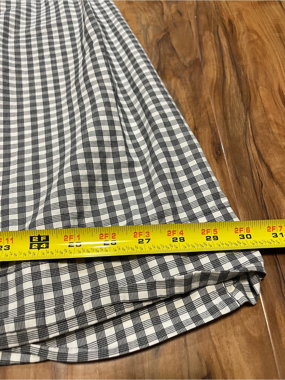 Rails Alessa Ivory Jet Gingham Midi Skirt Size Small Cottagecore Garden Feminine - Picture 8 of 13
